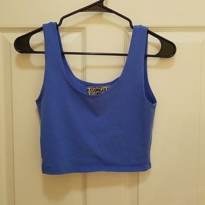 Groceries Blue Crop Top